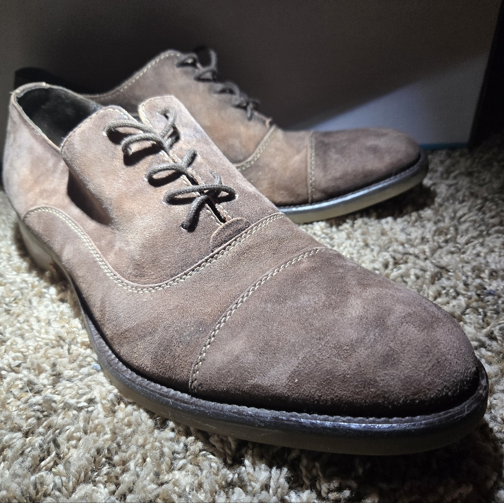 Donald J Pliner Embe Suede Cap Toe Shoes